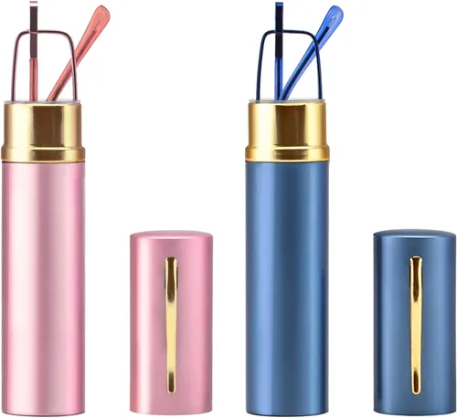 Vista 12 de REAVEE - 2 unidades de gafas de lectura con bolígrafo delgado para hombres y mujeres, tamaño pequeño de bolsillo, tubo con bisagra de resorte