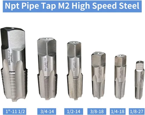 Vista 2 de NPT - Juego de grifos y troqueles de 1/8" 1/4" 3/8" 1/2" 3/4" 1
