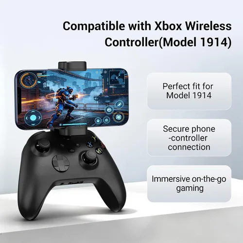 Vista 2 de Soporte de teléfono con clip para mando de juegos inalámbrico Xbox Modelo Soporte de clip para Xbox Controller 1914