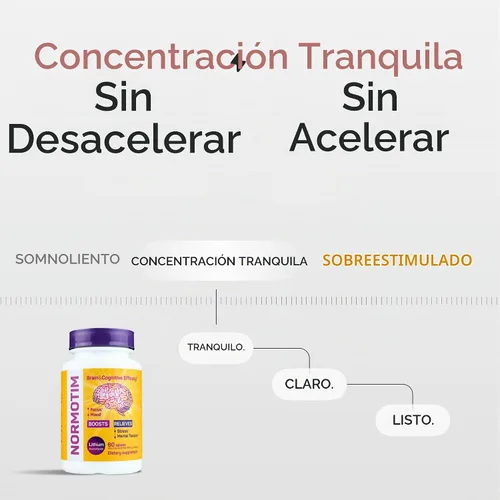 Vista 5 de Soporte de estrés para concentración calma, litio 5 mg