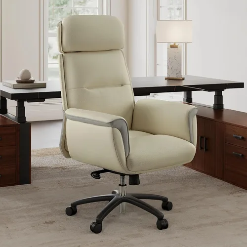 Vista 8 de EUREKA ERGONOMIC Silla de oficina de cuero de microfibra, silla de escritorio ergonómica, silla ejecutiva para juegos de oficina, cómoda silla