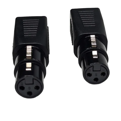 Vista 3 de 2 unids RJ45 a 3 pines XLR DMX conector RJ45 Ethernet a 3 pines XLR DMX hembra adaptador de cable de audio