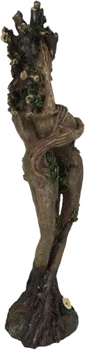 Vista 4 de Ebros Gift Danza de primavera Celta Greenman y árbol Mujer Gaia Dryad Ent Nativo Tierra Diosa Pareja Abrazando Figura Árbol de la Vida Criatura