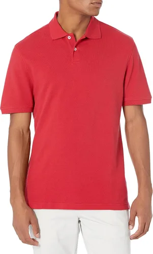 Vista 8 de Amazon Essentials Camiseta polo para hombre de manga corta y ajuste ajustado de algodón piqué Naranja Albaricoque