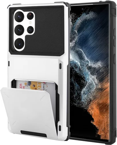 Vista 129 de Funda tipo cartera para Samsung Galaxy S22 con ranura para 2 tarjetas de crédito Funda a prueba de golpes Hybrid Heavy Duty Protection Armor Funda