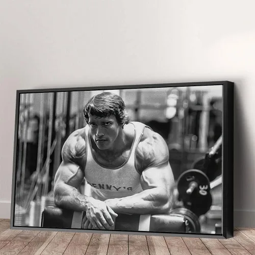Vista 7 de Blaze Canvas Arnold Schwarzenegger - Lienzo de culturismo para decoración del hogar (3 piezas, mediano)