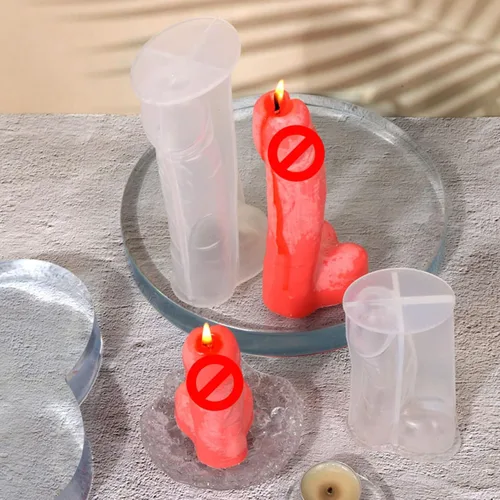 Vista 3 de Molde de silicona para hombre, molde reutilizable para velas genitales, decoración de bricolaje, herramientas para hornear para chocolate, dulces