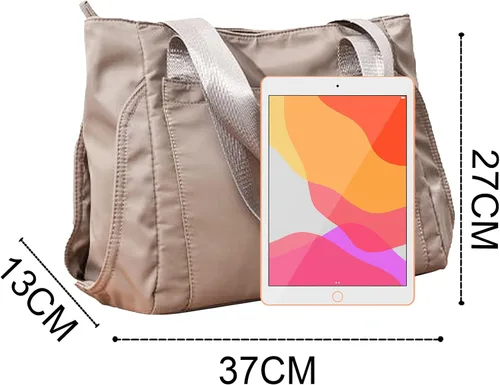 Vista 2 de Manfnee Bolso de mano de nylon para las mujeres Waterpoof Bolso de hombro multifunción de viaje Bolsas de mensajero de trabajo