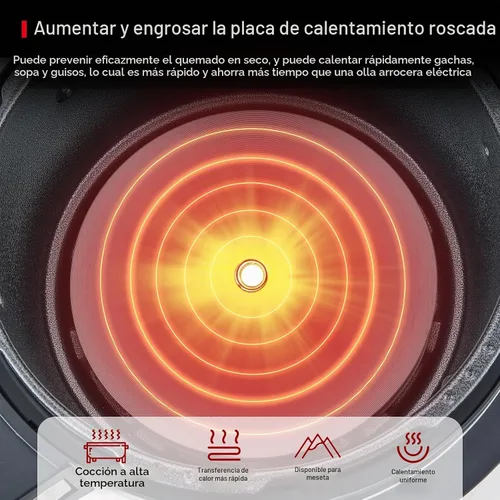 Vista 8 de Olla a presión eléctrica grande comercial de 15.8 cuartos de galón, olla a presión multifuncional 8 en 1 con olla interior antiadherente, olla
