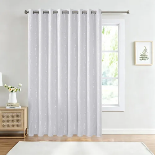 Vista 21 de BUHUA - Paneles de cortinas opacas para sala de estar, cortinas grises con aislamiento térmico, cortinas de ventana para dormitorio - 72 pulgadas