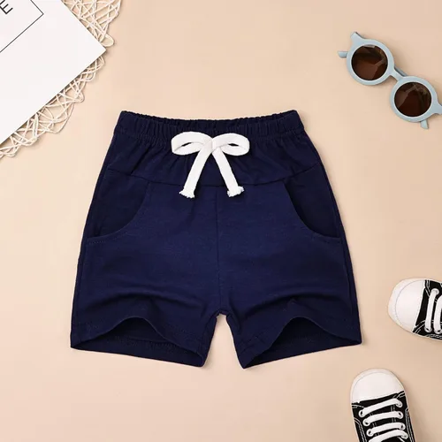 Vista 5 de Ropa para bebé niño pequeño, trajes de verano de manga corta, camiseta y pantalones cortos, conjunto de ropa para niños de 12 meses a 4 años