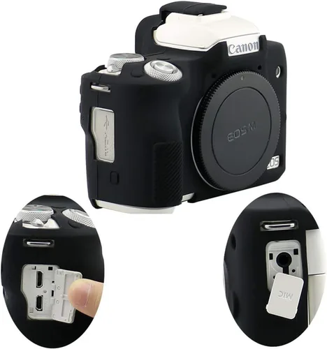 Vista 2 de Funda para Canon EOS M50/EOS M50 Mark II, funda protectora de silicona suave para Canon EOS M50/M50 Mark II Cuerpo de cámara digital (negro)