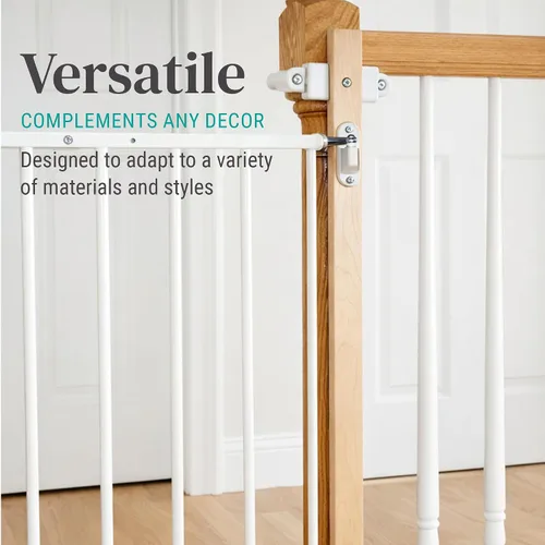 Vista 5 de KidCo Kit de instalación de puerta de escalera K12 - Configuración sin problemas para bebés - Puerta de escalera