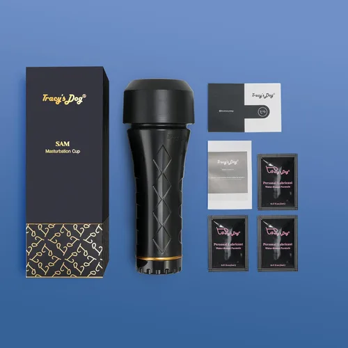 Vista 5 de Tracy's Dog® Masturbadores masculinos para adultos, juguetes sexuales realistas con textura de bolsillo, vagina hombre masturbación Stroker (negrura)