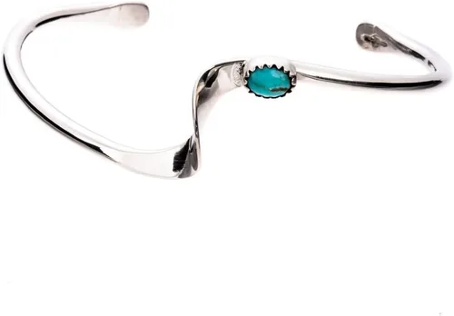 Vista 2 de Pulsera Tskies de plata de ley turquesa Aurora
