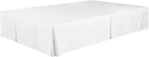 Vista 5 de Legacy Decor Falda de cama con volantes 100% microfibra cepillada con caída de 14 pulgadas, tamaño individual, color azul Allure Allure Blue