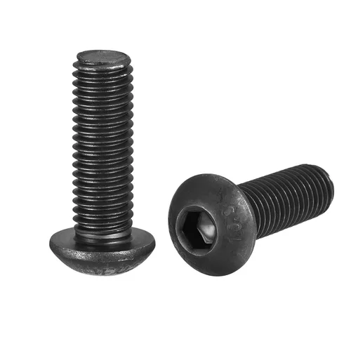 Vista 16 de uxcell Tornillos de cabeza de botón hexagonal M8x40mm Tornillos de acero de aleación 10pcs