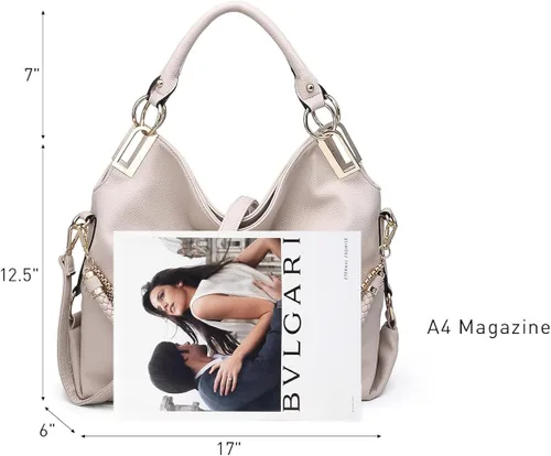 Vista 3 de Dasein Purses for Women Vegan Leather Handbags Rhinestones Hobo Bags Tote Purse Shoulder Bag Ladies Handbag