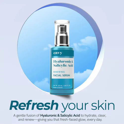 Vista 7 de Envy Suero de ácido hialurónico para la cara, limpieza de poros, estiramiento e hidratación de la piel, probado por dermatólogos, suero facial