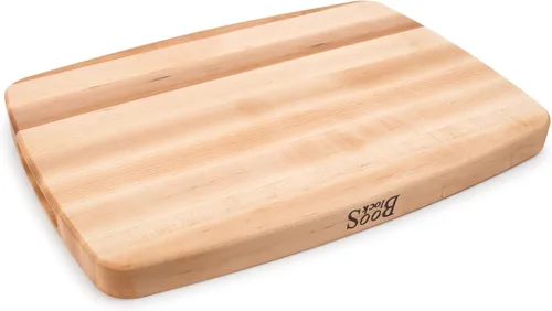 Vista 4 de John Boos CB Series Tabla de cortar rectangular de madera de arce de 20 x 14 pulgadas, 1.5 pulgadas de grosor, bloque de carnicero reversible de 12