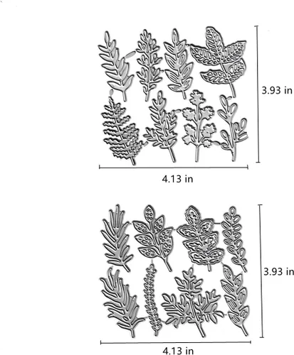 Vista 2 de 16 troqueles de corte de hojas, diseño de flores de verano, hojas de otoño, plantillas de metal en relieve para tarjetas, álbumes de recortes