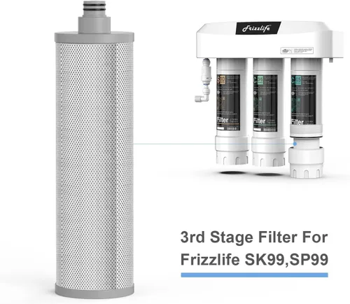 Vista 2 de Frizzlife Cartucho de filtro de repuesto M3003 (C2) - Cartucho de filtro de bloque de carbono - 3ª etapa para SK99, SP99, SK99 NUEVO y SP99 NUEVO
