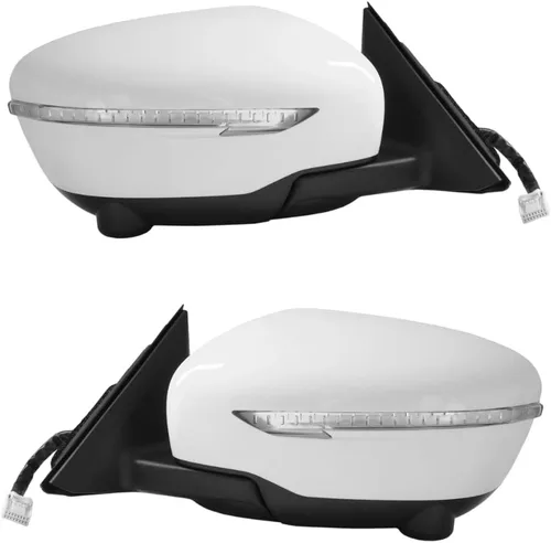 Vista 11 de Spieg 2014-2017 Nissan Rogue Driver Side Door Mirror Reemplazo con Power Heated 360 View Camera Luz de señal de giro Blanco NI1320254 Izquierda
