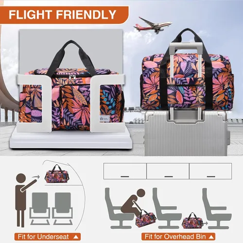Vista 218 de Pequeña bolsa de gimnasio para mujer, bolsa de viaje con compartimento para zapatos