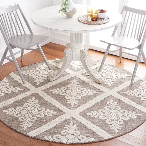 Vista 31 de SAFAVIEH Vermont Collection - Alfombra decorativa de 2 pies 3 pulgadas x 4 pies, color marfil, lana hecha a mano, ideal para zonas de alto tráfico