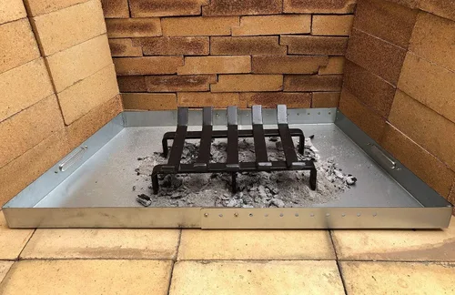 Vista 2 de Rejilla de leña para chimenea de acero sólido resistente, soporte para estufa de leña, 13 x 10 x 4 pulgadas