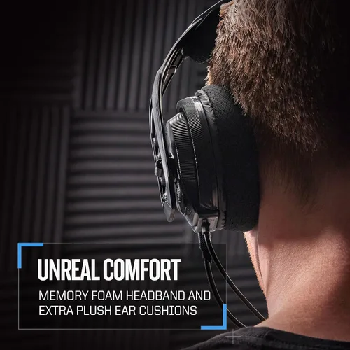 Vista 6 de RIG 400HA Auriculares de PC para juegos de PC con rendimiento de audio y chat de precisión con Dolby Atmos para auriculares sonido envolvente 3D