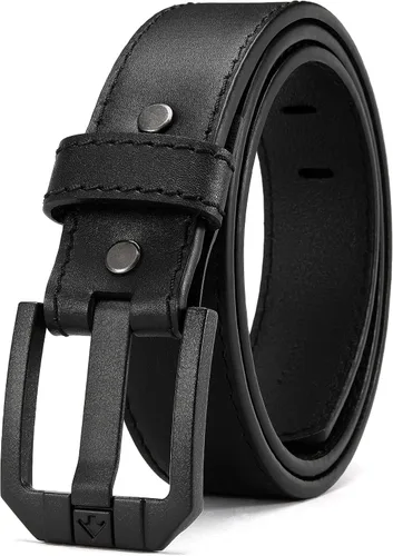 Vista 13 de Cinturón de cuero para pistola para hombre, cinturón resistente de 1.5 pulgadas para trabajo CCW