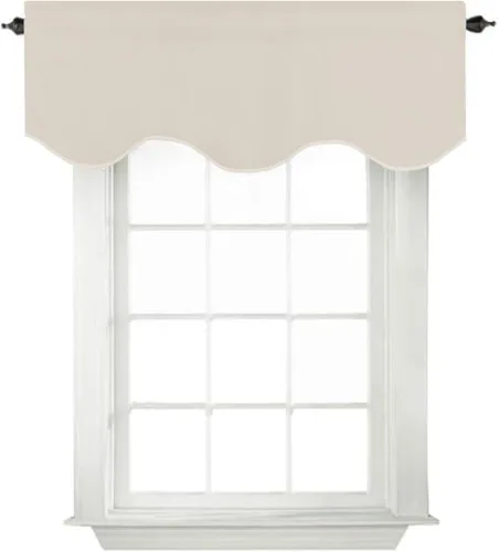 Vista 14 de Turquoize - Cenefa opaca para ventanas de cocina/baño/sala de estar/dormitorio con aislamiento térmico, cenefa festoneada con bolsillo para Aqua