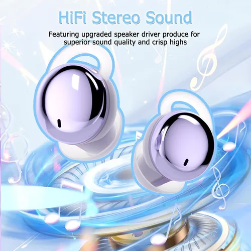 Vista 5 de Auriculares para dormir de lado, mini auriculares cómodos para dormir (morado)