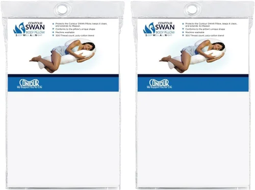 Vista 6 de Contour Funda de almohada Swan - Blanco, 1 paquete