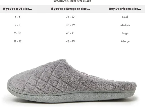 Vista 8 de Dearfoams - Pantuflas informales de felpa acolchada Leslie para mujeres - Azul