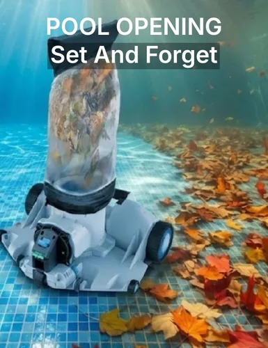 Vista 2 de Aspiradora robótica automática para piscinas, apertura de piscina resistente, entrada de succión ultra ancha de 360°, bolsa extragrande de 1.85
