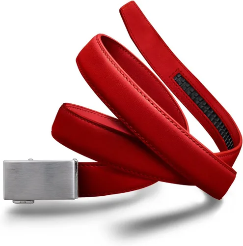 Vista 24 de Mission Belt Cinturón de trinquete de cuero para mujer, colección de cuero de 1.181 in oro/cuero negro