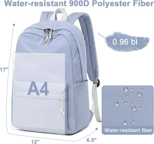 Vista 2 de Mochila escolar para adolescentes, niñas, mujeres, mochila para laptop, mochila universitaria, escuela secundaria, viajes, trabajo, viajeros