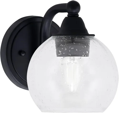 Vista 35 de Toltec Lighting Paramount - Aplique de pared de 1 luz, lámpara de pared para interiores, regulable, compatible con LED de base media, acabado
