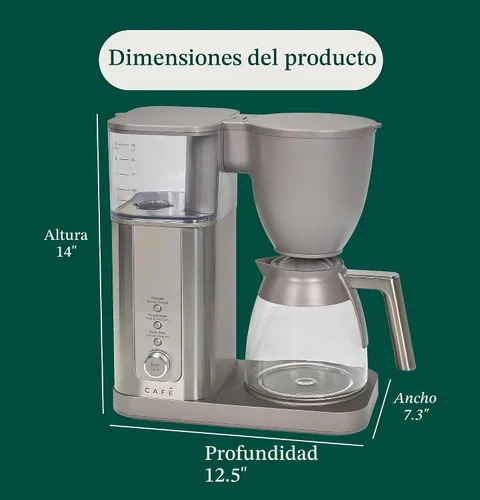 Vista 8 de Café Cafetera de goteo especial Jarra de vidrio de 10 tazas, caliente o Acero inoxidable