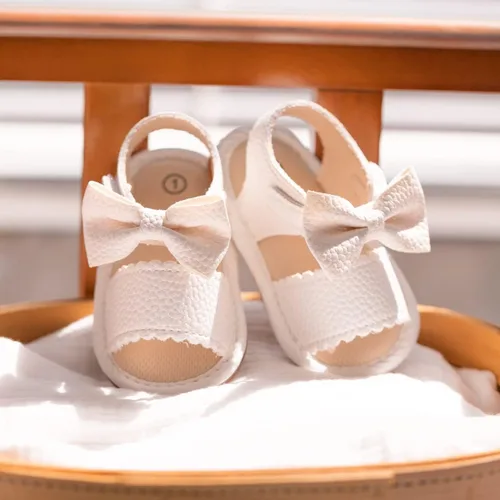 Vista 80 de Meckior Sandalias de verano con punta abierta y suave de piel sintética para bebés y niñas pequeñas