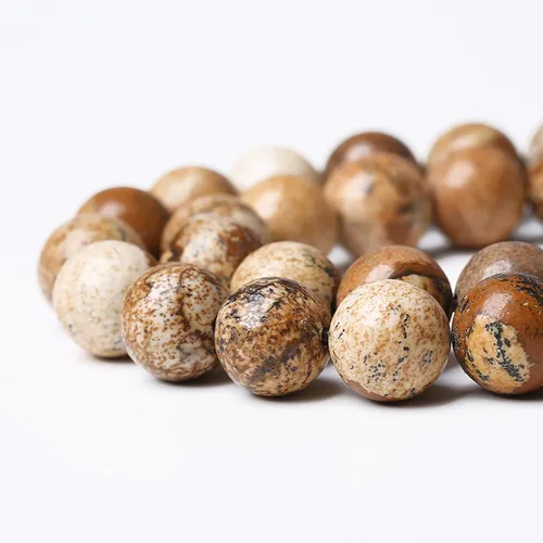 Vista 25 de 100 cuentas de piedra multicolor natural de 0.236 pulgadas (0.236 in), cuentas espaciadoras sueltas redondas para hacer pulseras, collares, aretes