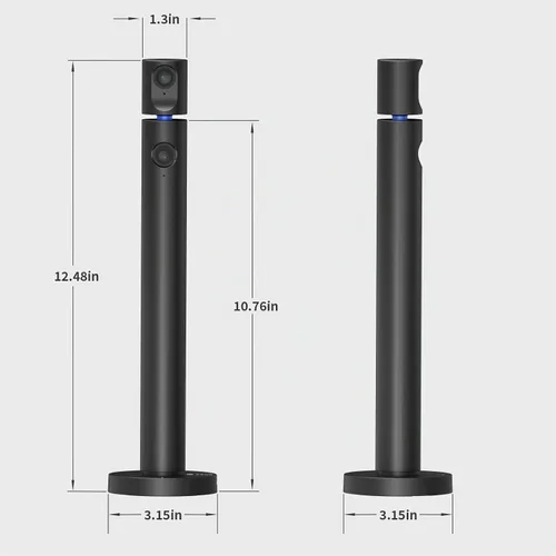 Vista 7 de CZUR Halo X Pro Cámara Web Dual para PC, Cámara Web 1080P con Micrófono, Cámara USB para Computadora, Vista de 90°, Plug & Play, Compatible