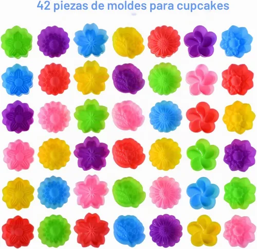 Vista 4 de Vasos de silicona reutilizables para hornear, forros de silicona de tamaño mini de 2 pulgadas para hornear, forros reutilizables para muffins