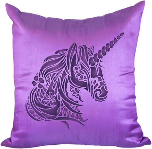 Vista 2 de Plantillas para paredes: Plantilla de cabeza de unicornio, 10 x 10 pulgadas (L) - Caballo tribal decorativo, unicornio