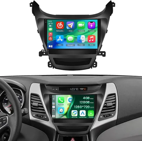Vista 8 de [DSP y EQ] Radio de coche 2+64G para Hyundai Elantra 2011-2013 9 Inch IPS Touch Screen Car Stereo, Wireless Carplay/Android Auto, GPS Navigation