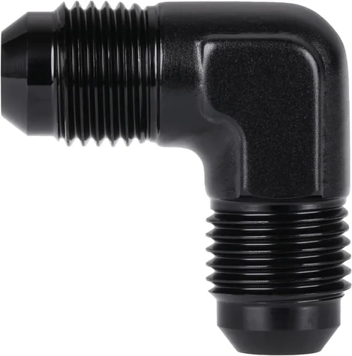 Vista 13 de 3AN macho a 3AN macho Flare 45 grados Unión acoplador adaptador de montaje aluminio negro