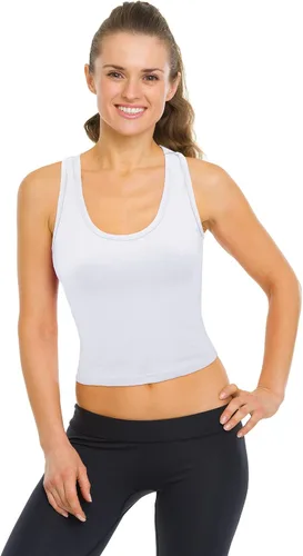 Vista 6 de Boao 4 camisetas básicas sin mangas de espalda cruzada para mujer