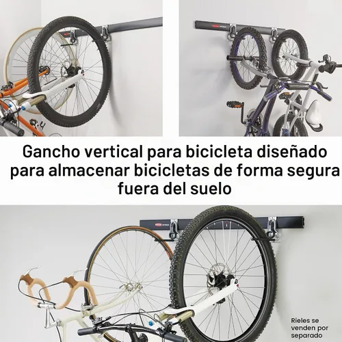 Vista 2 de Sistema de almacenamiento de cochera VerticalRubbermaid FastTrack bicicleta gancho, 1784463